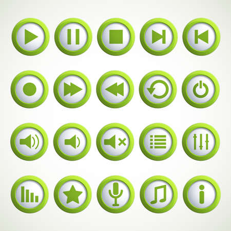 Set of Media player icons. のイラスト素材