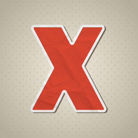 Paper alphabet in retro styleのイラスト素材