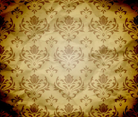 Texture of the old classic wallpaper.  のイラスト素材