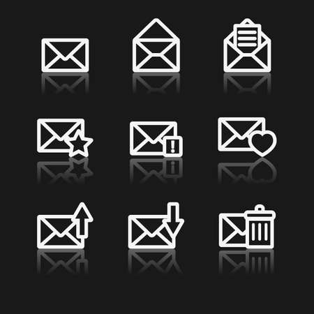 Set of icons for messages. Vector illustration.のイラスト素材