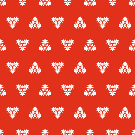 Christmas seamless background with mistletoe