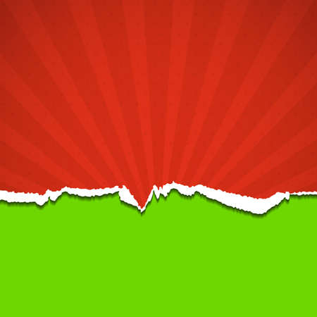 Red torn paper with rays background のイラスト素材