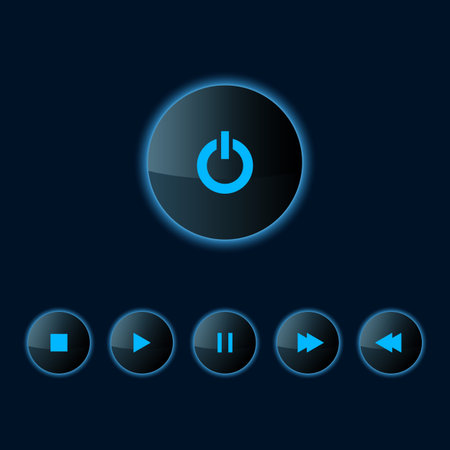 Set of Media player icons. のイラスト素材