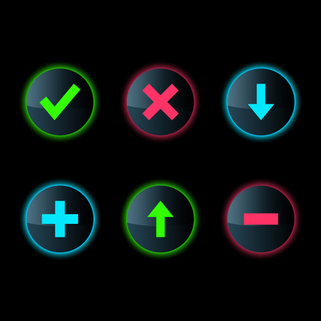 Set of bright web button.