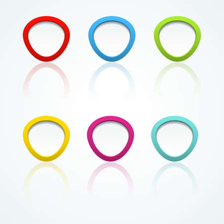 Set of colorful 3d buttons  Vector illustration のイラスト素材