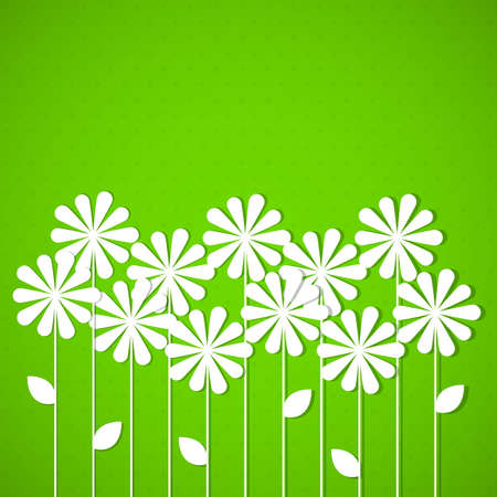 Abstract spring background with flowers  Vector illustration のイラスト素材