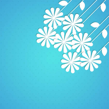 Abstract spring background with flowers. Vector illustration.のイラスト素材