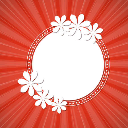 The spring frame with flowers. Vector illustration.のイラスト素材