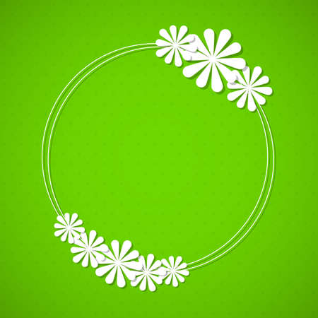 The spring frame with flowers. Vector illustration.のイラスト素材