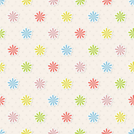 Seamless pattern with flowers illustration のイラスト素材