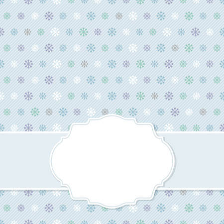 Christmas frame on the background of snowflakes. Vector illustration.のイラスト素材