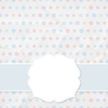 Christmas frame on the background of snowflakes. Vector illustration.のイラスト素材