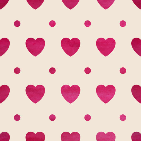 Seamless heart backgroundのイラスト素材