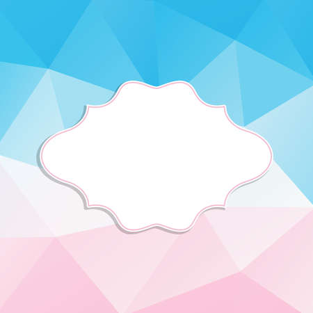 Frame in retro style on a triangle background. Vector illustration. のイラスト素材