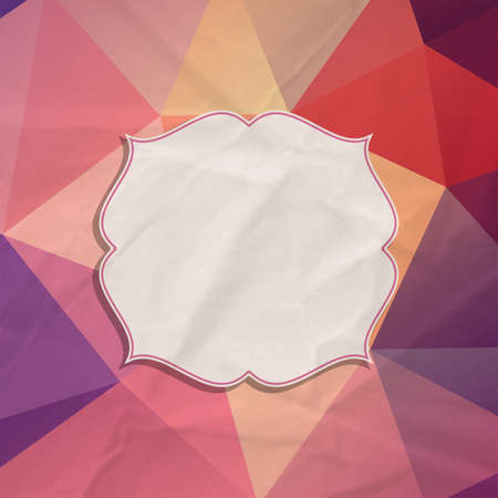 Frame in retro style on a triangle background.  のイラスト素材