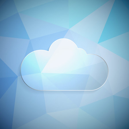 Transparent frame in the form of cloudd on a triangular background.  のイラスト素材