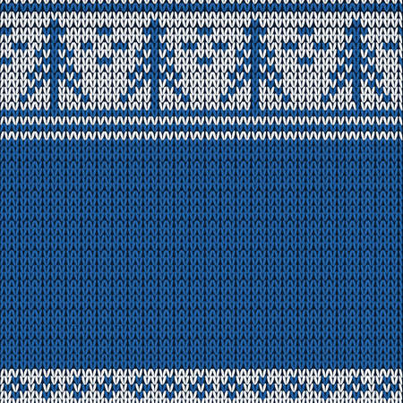 Christmas seamless background with knitted pattern. Vector illustration.のイラスト素材