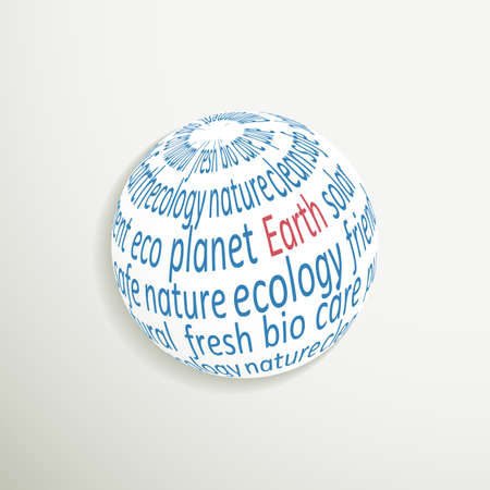 Planet icon with environmental themesのイラスト素材
