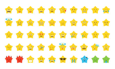 Emoji star setのイラスト素材