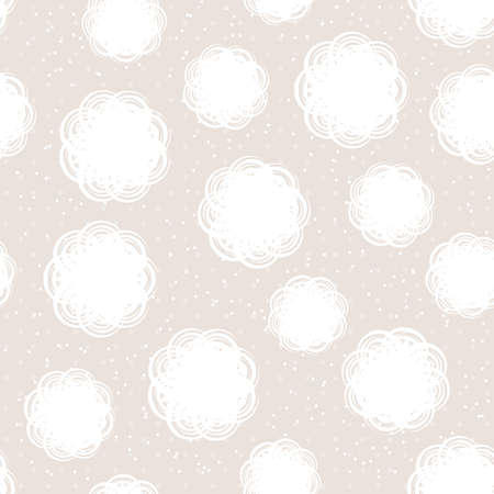 This is a winter seamless pattern with snowflakes. New Year and Christmas background. Vector illustration.のイラスト素材