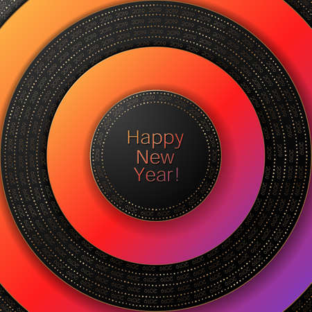 Bright and golden Christmas background.
Greeting design for the new year 2019 and Christmas. 

Vector illustration.のイラスト素材