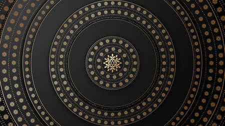 This is a dark and golden Christmas background.のイラスト素材