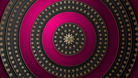 Bright and golden Christmas background.
Greeting design for the new year 2019 and Christmas. 

Vector illustration.のイラスト素材