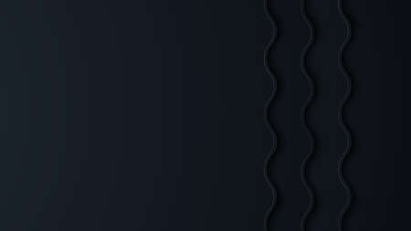 Abstract bright background with waves layers and halfton gold pattern. Realistic 3d cut paper effect. Vector illustration.のイラスト素材