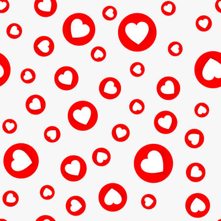 The red love Seamless pattern with heartsのイラスト素材