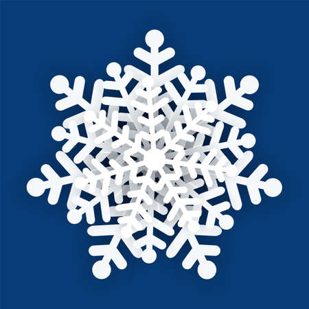The white snowflake on a blue backgroundのイラスト素材