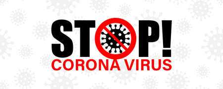 The Black and Red Covid-19 symbol. Stop Coronavirus pandemic.のイラスト素材