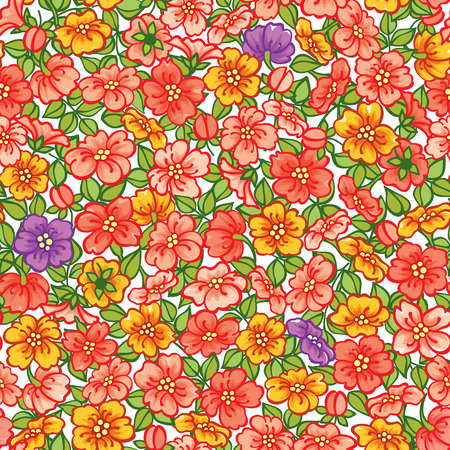 Vector Illustration. Seamless floral patternのイラスト素材