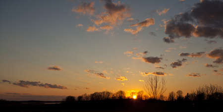 Sunset in Lac Saint-Francois National Wildlife area , Quebec の写真素材