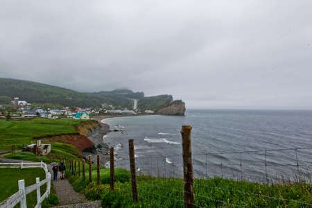 Atlantic Ocean in Perce, Gaspesie の写真素材