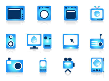 Home appliance objects set. Vector illustration.のイラスト素材