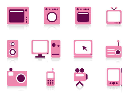 Home appliance objects set. Vector illustration. のイラスト素材