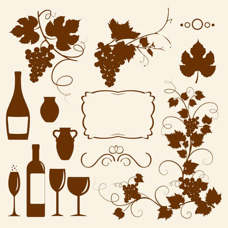 Winery design のイラスト素材