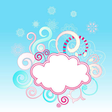 Abstract nature composition beautiful frame. Vector illustration.のイラスト素材