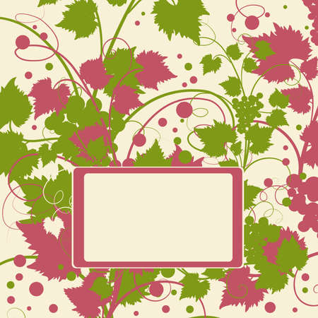 The grape background frame. Vector illustration.のイラスト素材