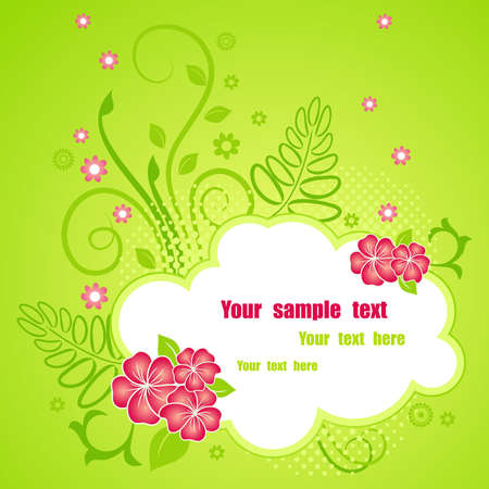 Abstract garden beautiful frame. Vector illustration.のイラスト素材