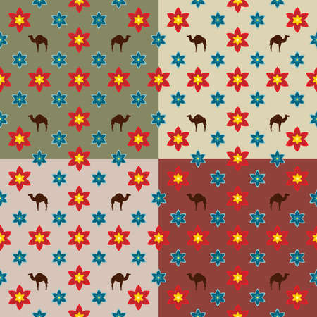 The east variable backgrounds set. Vector illustration.のイラスト素材