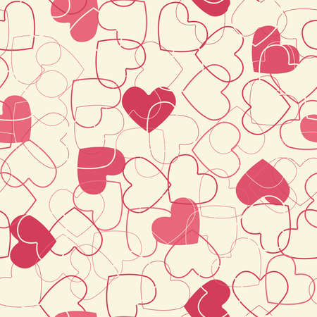 Seamless hearts background. のイラスト素材