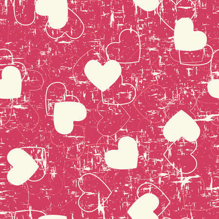 Seamless hearts background.のイラスト素材