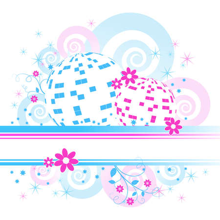 Abstract disco background. Vector illustration. のイラスト素材