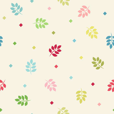 Pastel colors branches seamless background. のイラスト素材
