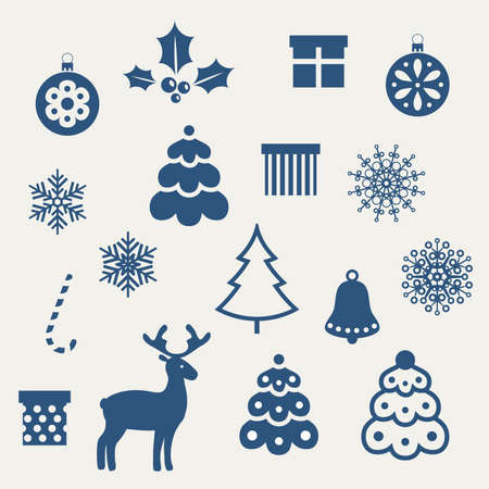 Set of Christmas icons のイラスト素材