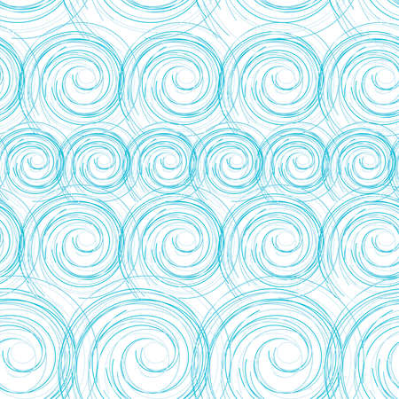Abstract sea blue waves seamless background.のイラスト素材