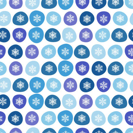Abstract winter snowflakes decorative seamless backgroundのイラスト素材