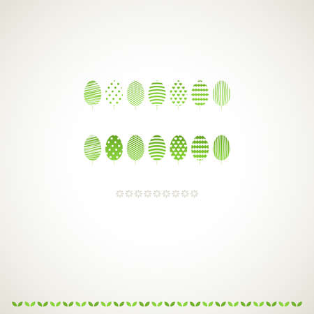 Green decoration trees background  Vector illustration のイラスト素材