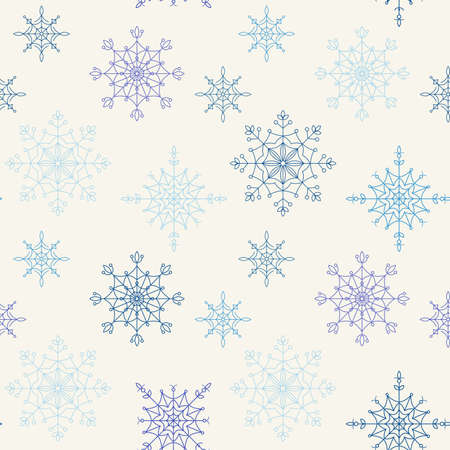 Decoration snowflakes seamless background  Vector illustration  のイラスト素材